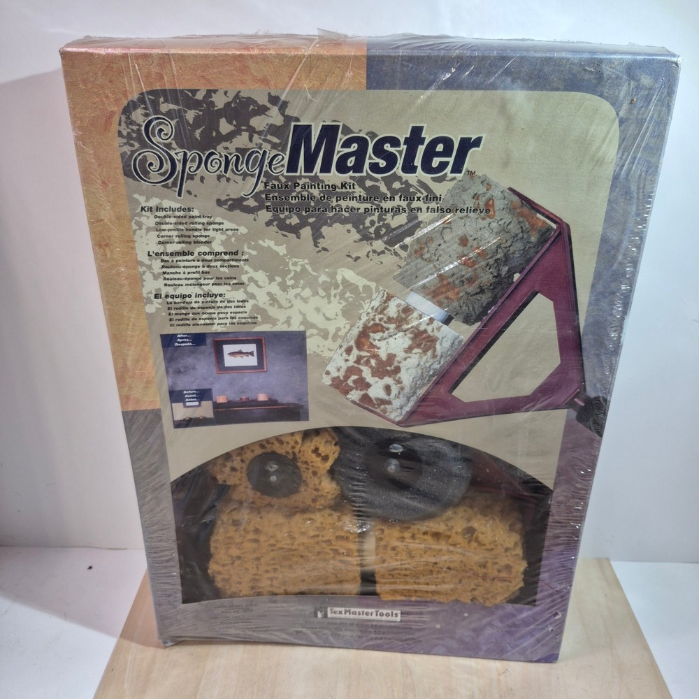 TexMaster Tools SpongeMaster Faux Painting Kit Double‎ Sided Rolling Sponge New